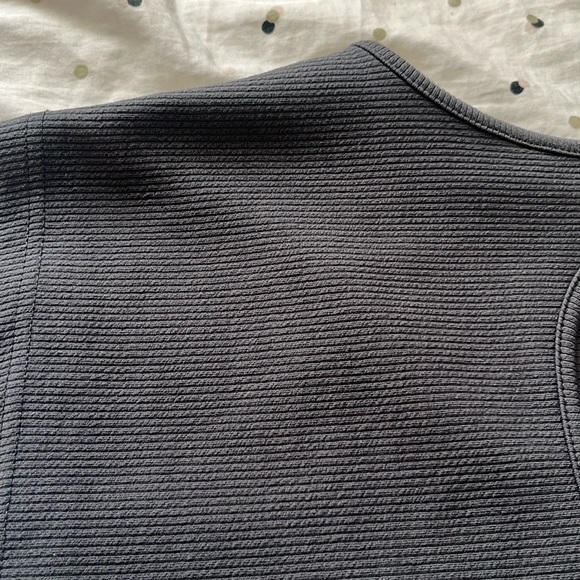 Dark grey, circle neck tank top - Picture 5 of 6